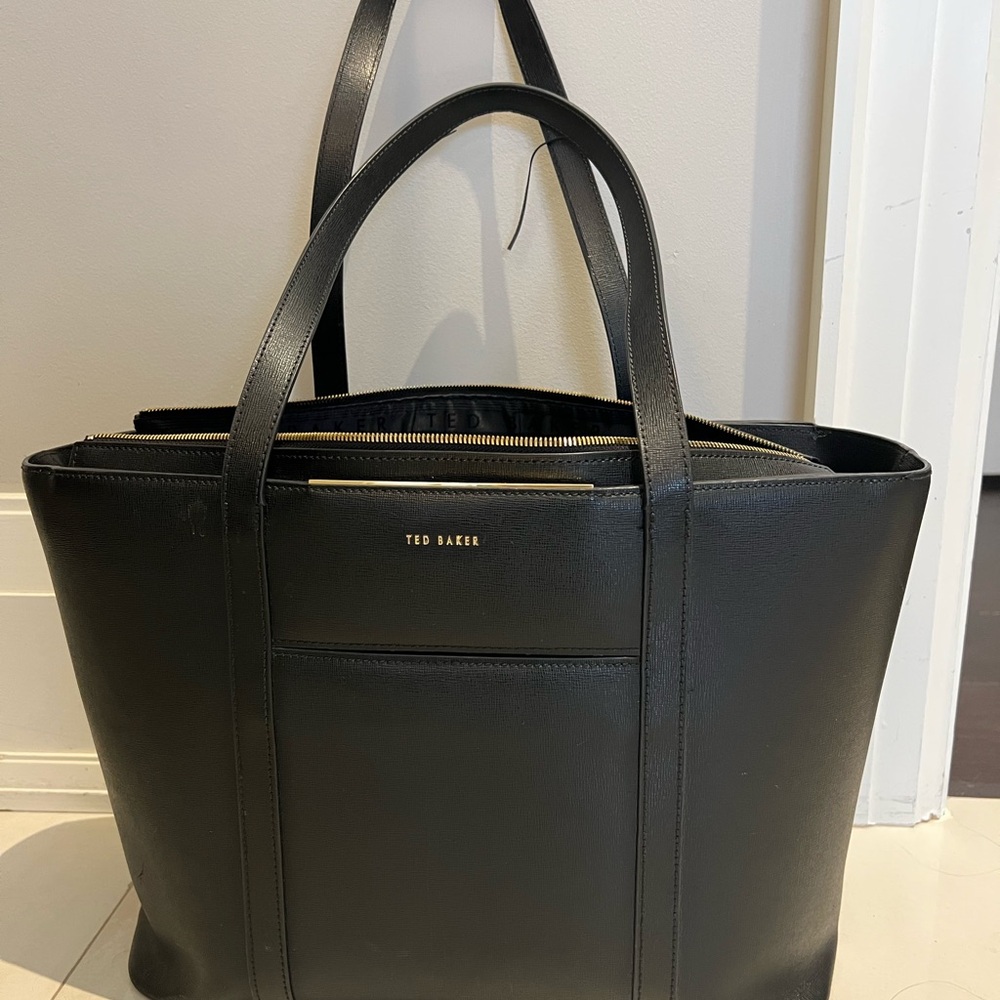 Ted Baker Black Leather Tote Bag